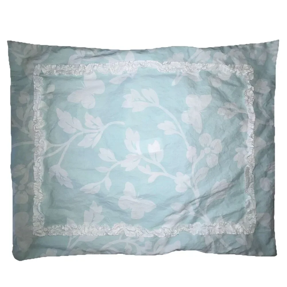 Simply Shabby Chic Kids Green Butterfly Ruffle Pillow Shams Set Of 2 Standard